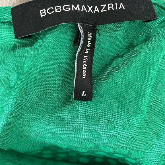 BCBGMaxAzria One Shoulder Green Dress - Picture 4 of 5